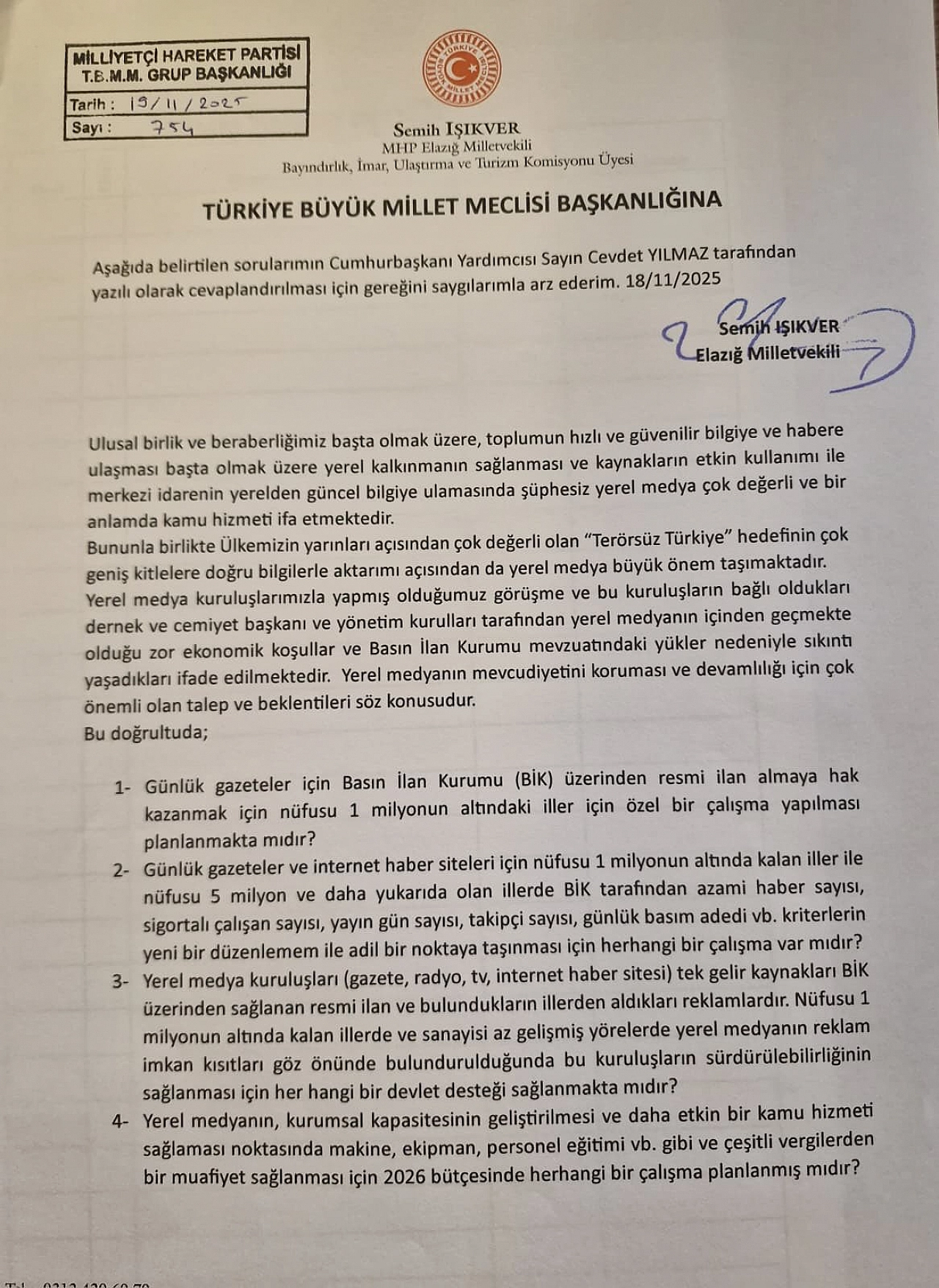 Işıkver, Yerel Medyanın Sesi Oldu