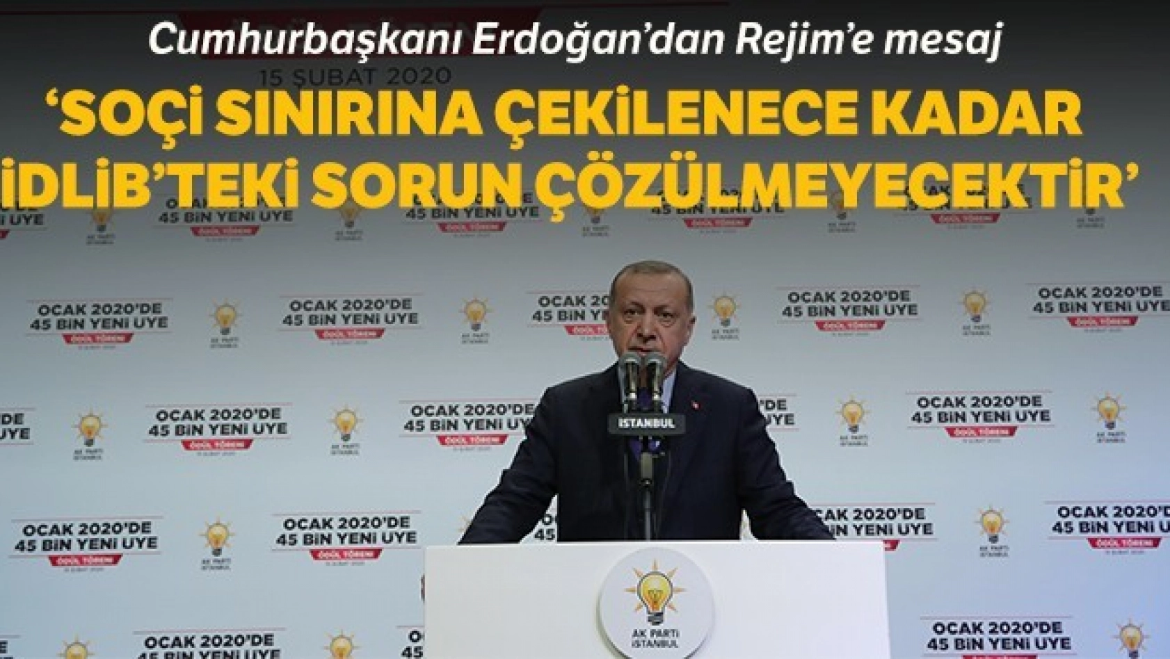 Başkan Erdoğan'dan Rejime Mesaj!