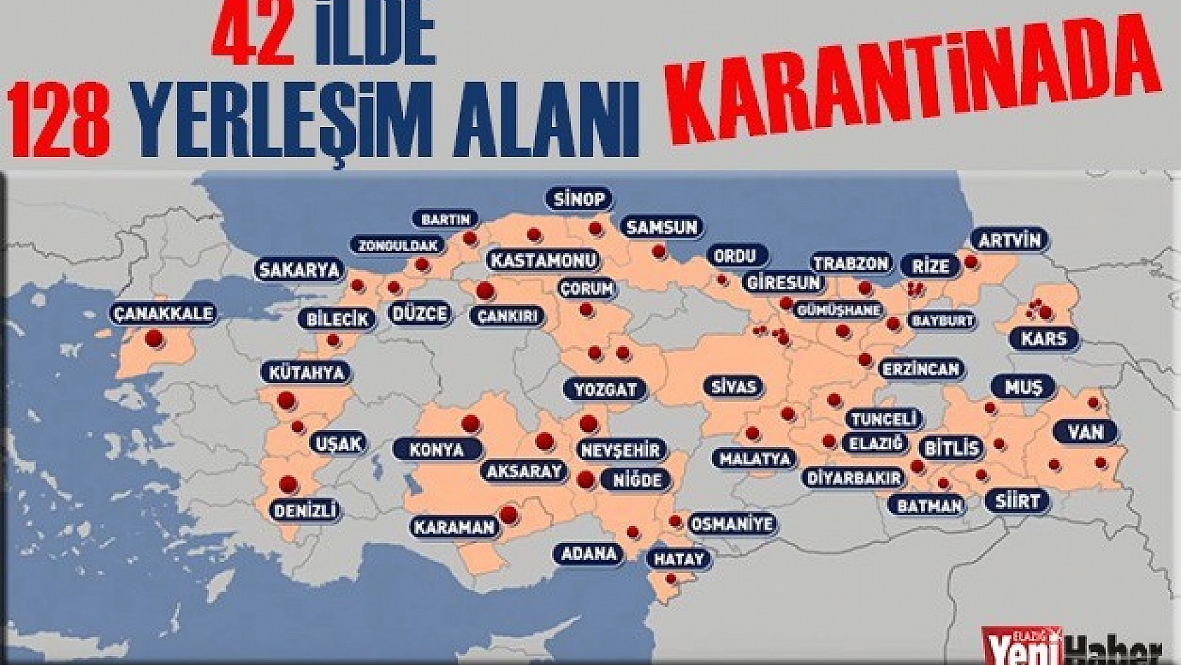 İşte Koronavirüs Türkiye Haritası