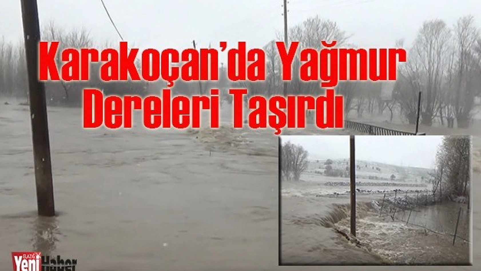 Karakoçan'da Yağmur Dereleri Taşırdı