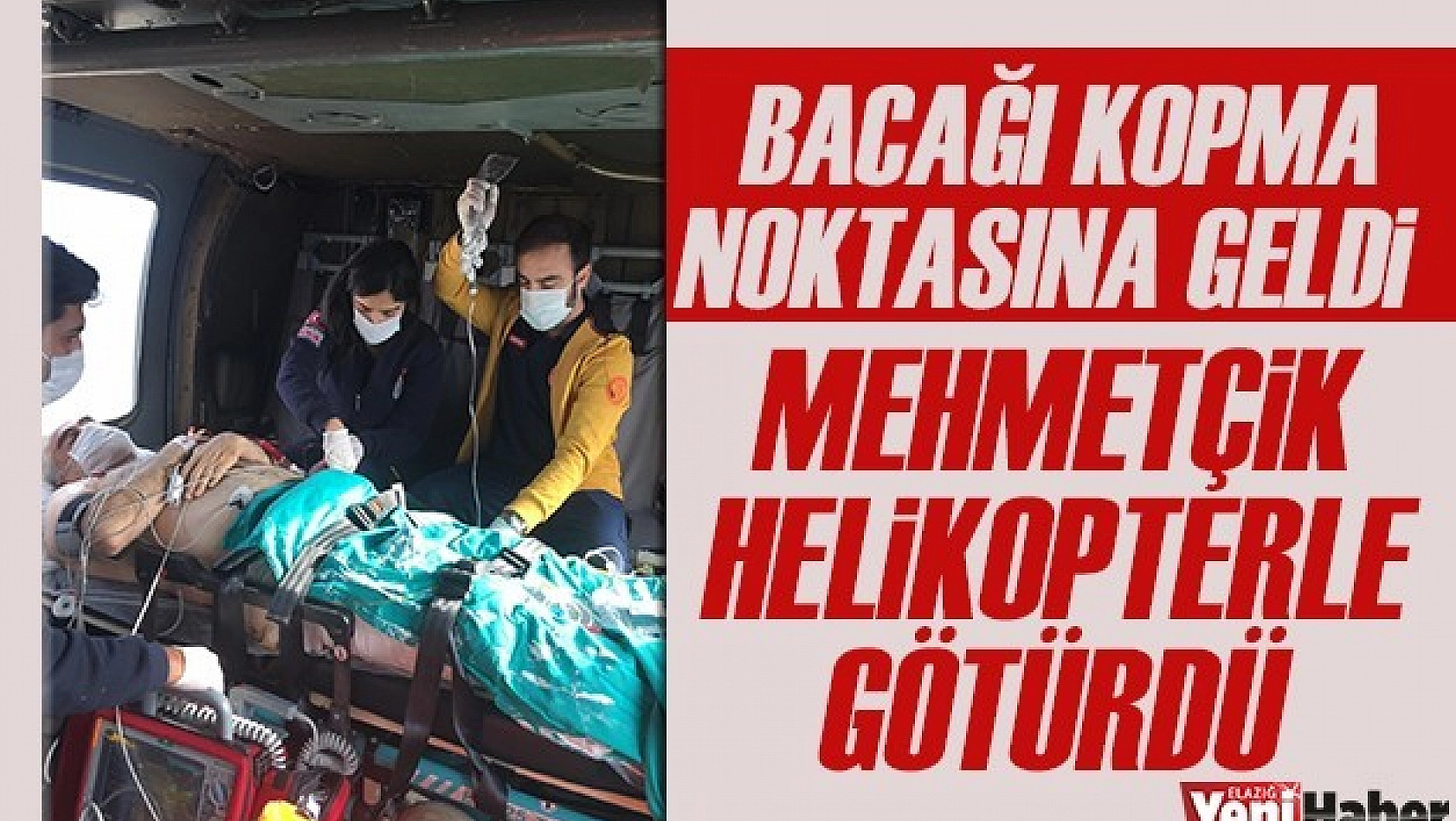 Yaralıyı, Mehmetçik Helikopterle Götürdü
