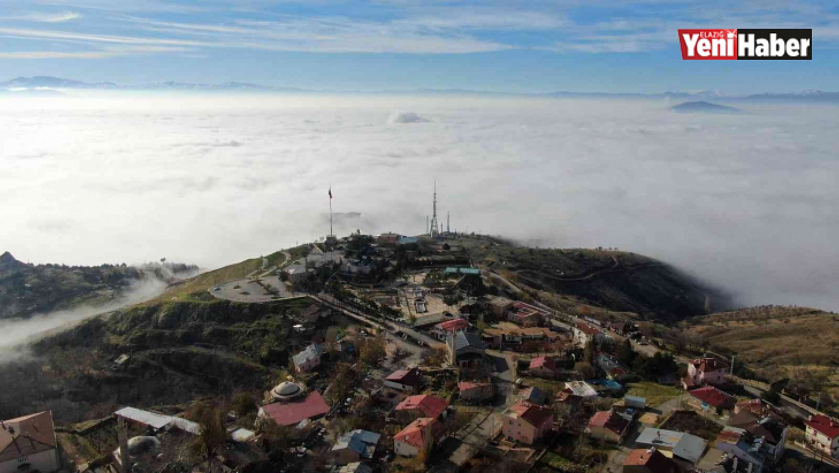 Elazığ sis denizinde kayboldu, eşsiz görüntüler oluştu