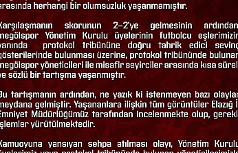 Elazığspor'dan olaylara ilişkin açıklama