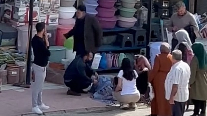 Camdan Düşen Kadın Yaralandı
