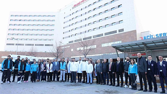 Fethi Sekin Şehir Hastanesi'nde deprem ve yangın tatbikatı