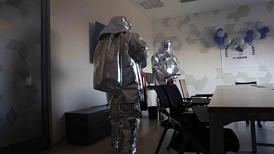 Fethi Sekin Şehir Hastanesi'nde deprem ve yangın tatbikatı