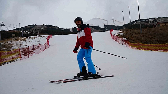 Palandöken'de kayak keyfi başladı