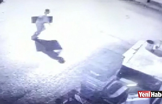 Çaldığı Televizyonu Böyle Götürdü