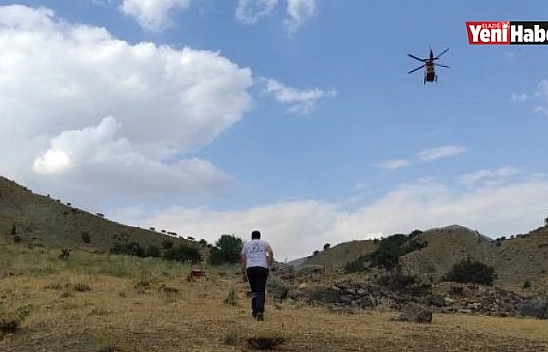 Dağda Rahatsızlanan Çobanın İmdadına Ambulans Helikopter Yetişti