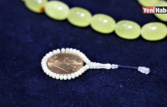 Dünya'nın En Küçük Damla Kehribar Tespihi Elazığ'da Yapıldı