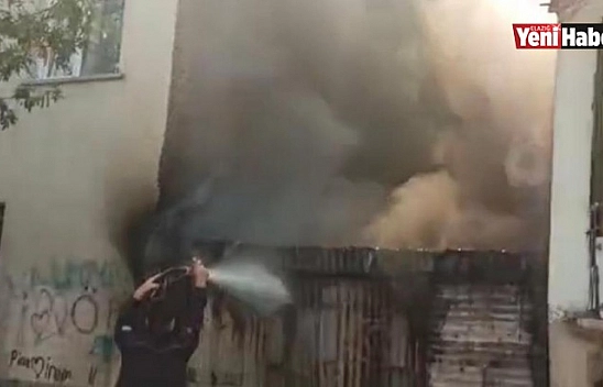 Elazığ'da Baraka Yangını!