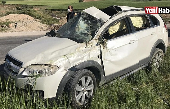 Elazığ'da Cip Takla Attı 1'i Ağır 3 Yaralı