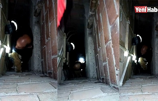 Havalandırma Boşluğuna Düşen Kediyi İtfaiye Kurtardı