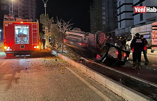 Sürücü Direksiyon Hakimiyetini Kaybetti, Araç Takla Attı!