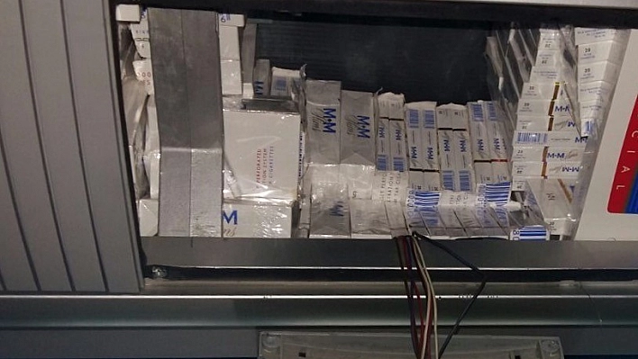 Havalandırmada  7 bin 500 paket kaçak sigara elegeçirildi 