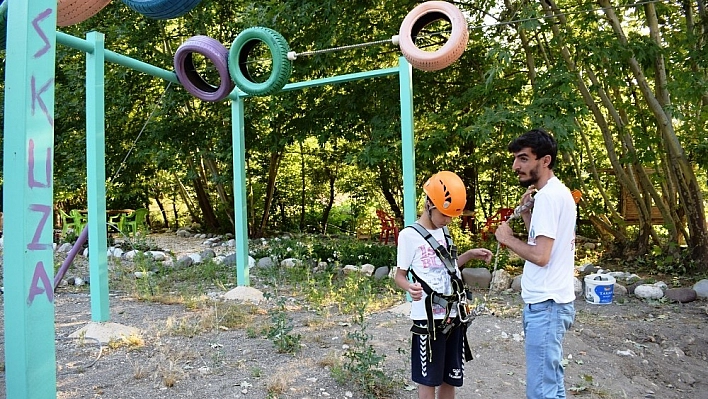 Arapgir'de Zipline sezonu başladı 