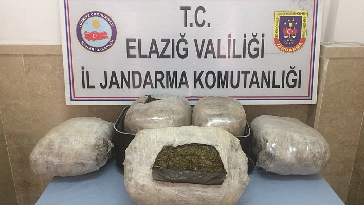 Trende 26 kilo esrar bulundu