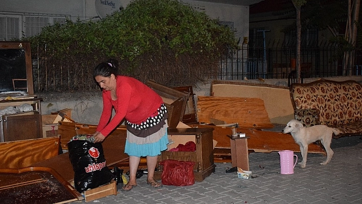 Kirasını ödeyemeyen kadın sokağa atıldı 