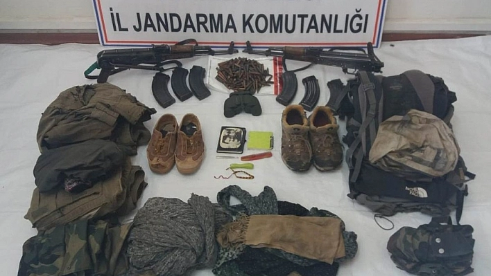 Tunceli'de 2 adet kalaşnikof ve mühimmat ele geçirildi 