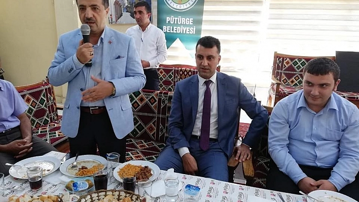 Pütürge kaymakamına veda yemeği 