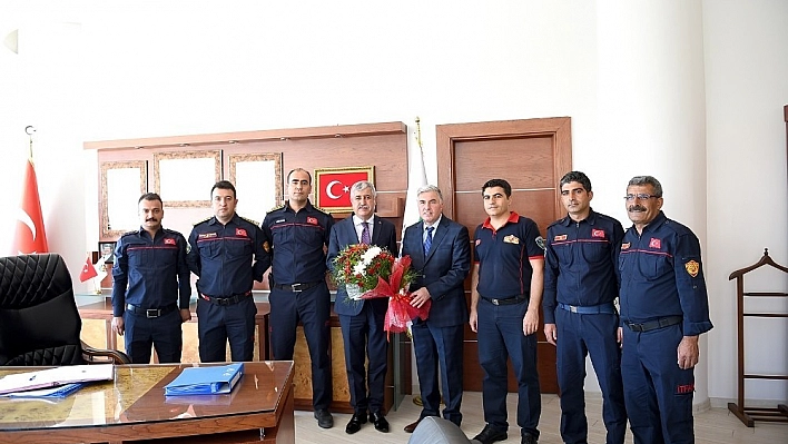 İtfaiyecilerden Polat'a ziyaret 
