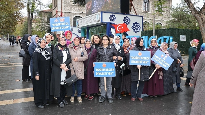 Malatyalılar diyabete dikkat çekmek için yürüdü 