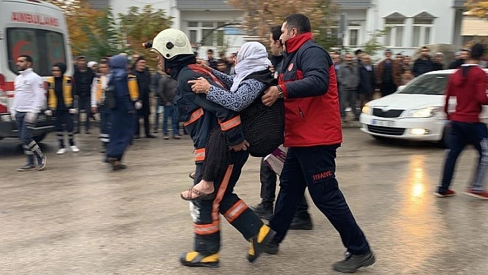 8 katlı binada yangın paniği 