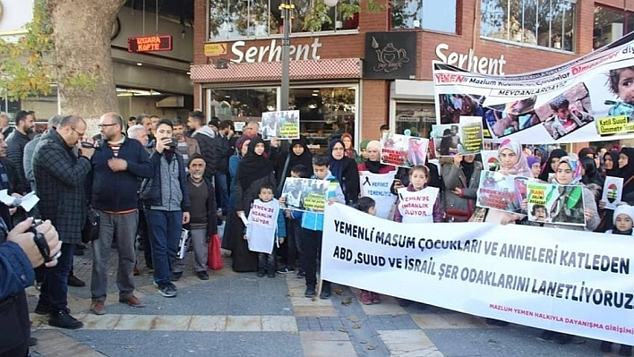 Malatyalı anneler, Yemen'deki zulmü protesto etti 