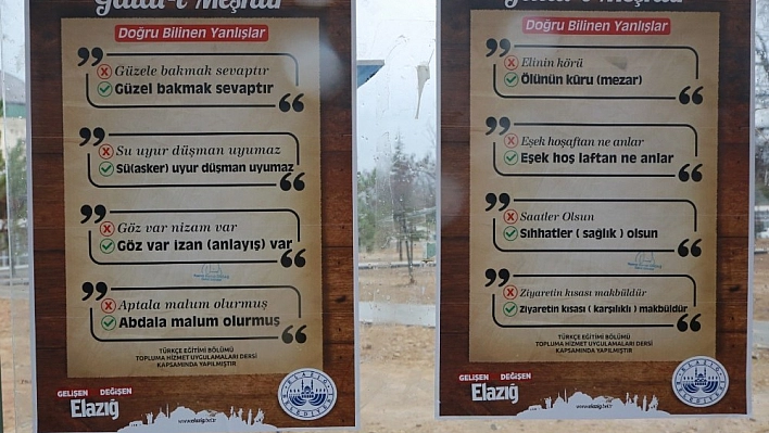 'Doğru bilinen yanlışlıklar' afişi