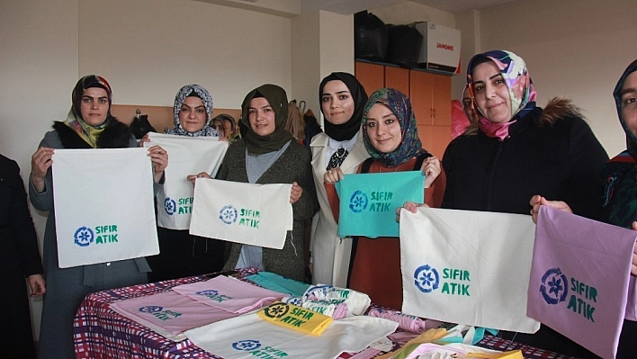 Tekstil atıkları bez çanta ve fileye dönüşüyor 