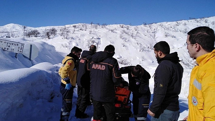 Hasta kadına önce AFAD ile sağlık ekibi ardından helikopter yetişti 