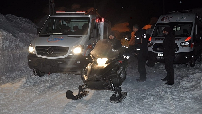 Kalp hastasına kar motoru ile ulaşıldı 