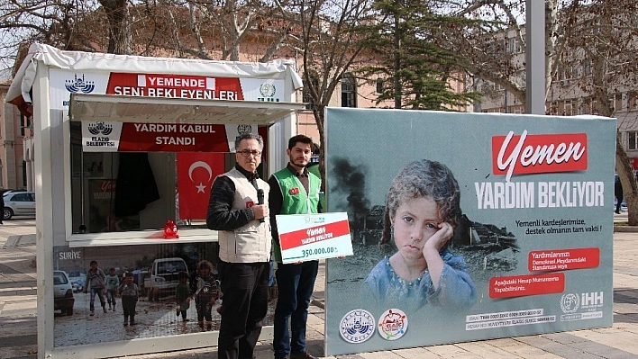 Elazığ'da Yemen'e 350 bin TL yardım 