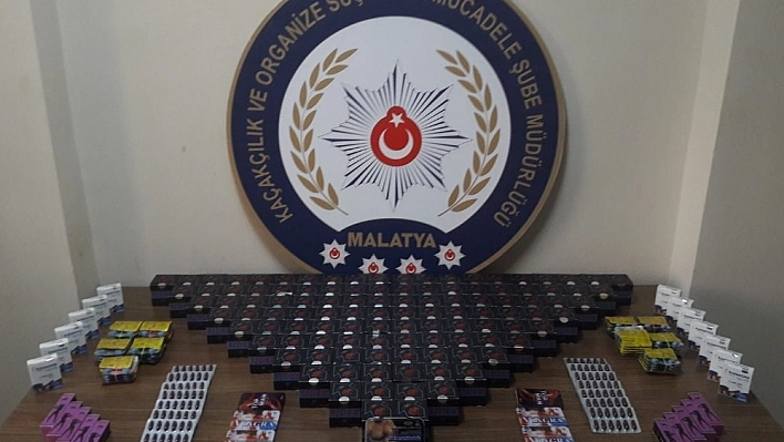 Malatya'da kaçak ilaç ile cep telefonu ele geçirildi 