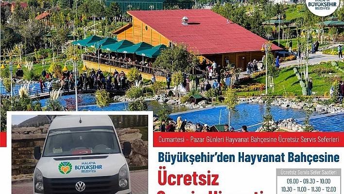 Büyükşehir'den Hayvanat Bahçesine ücretsiz ring hizmeti 