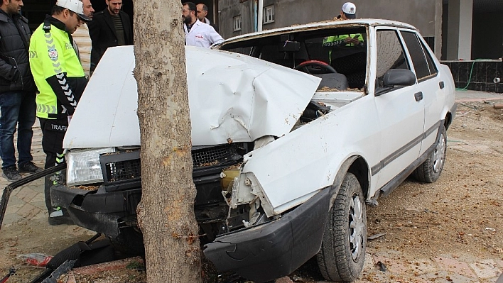 Elazığ'da otomobil ağaca çarptı: 4 yaralı