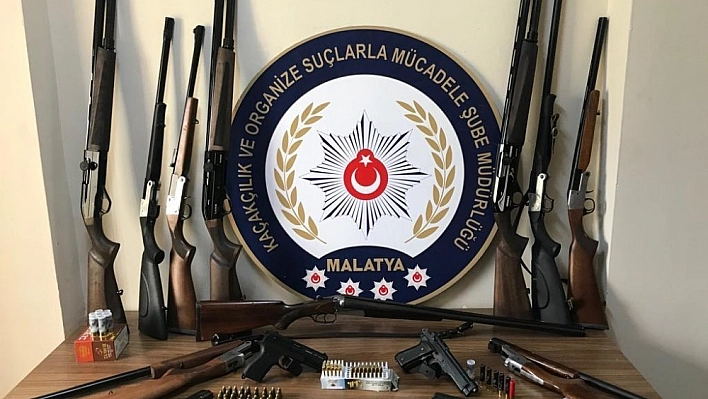 Malatya'da çok sayıda ruhsatsız silah ele geçirildi 