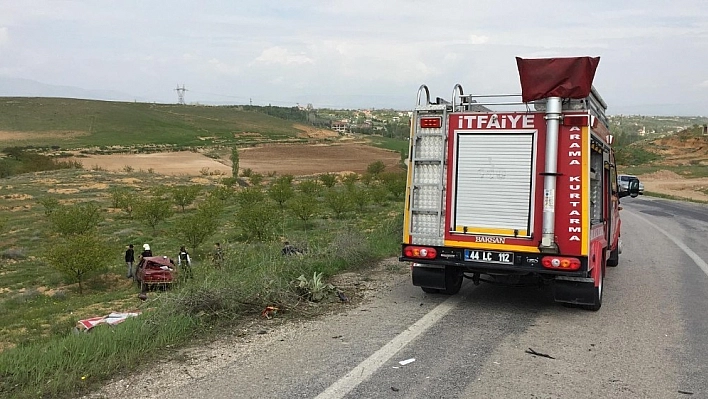 Şarampole uçan aracın sürücüsü yaralandı 