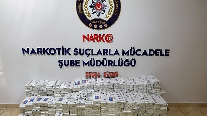 Malatya'da 6 bin 170 paket kaçak sigara ele geçirildi 