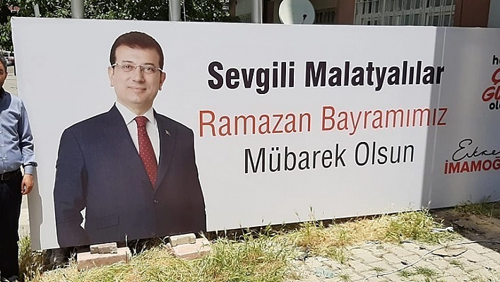 Malatya'da Ekrem İmamoğlu için afiş 