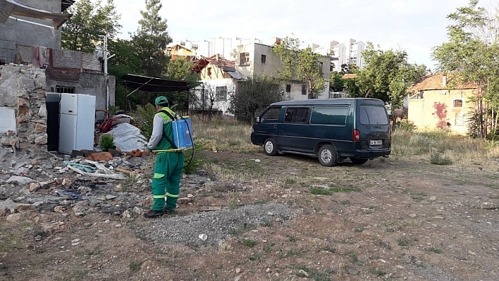 Malatya'da haşereyle mücadele çalışmaları 