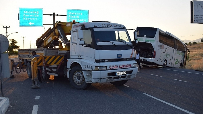 Malatya'da korkutan kaza ucuz atlatıldı 