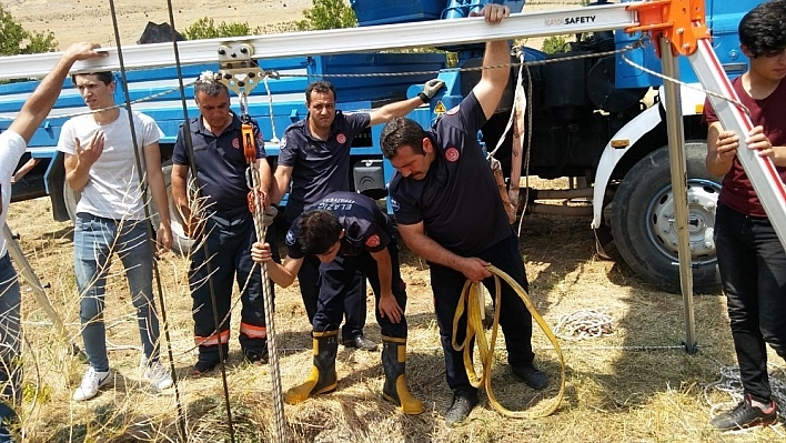 Kuyuya Düşen İnek Kurtarıldı