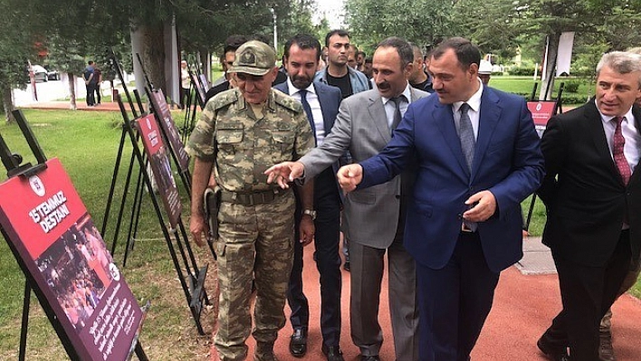 FÜ'de şehitler yolu yürüş parkuru ve sergi açılışı 