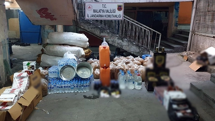 Malatya'da bin 50 litre kaçak içki ele geçirildi 