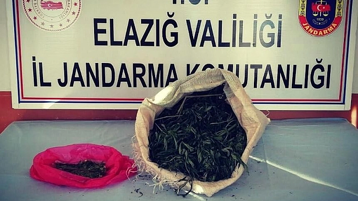 Jandarma, uyuşturucu tacirini 2 kilo esrarla  yakaladı
