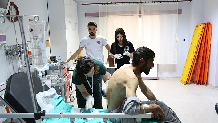 Ayı saldırısında yaralandı, helikopterle hastaneye kaldırıldı 