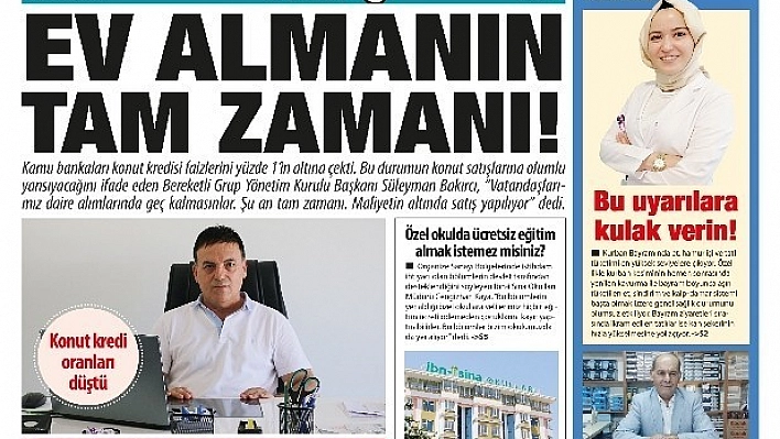 Vuslat gazetesinden 'Memleketim' eki 