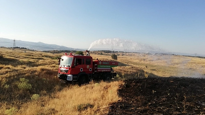Bingöl'de yangın ormana sıçramadan  söndürüldü 