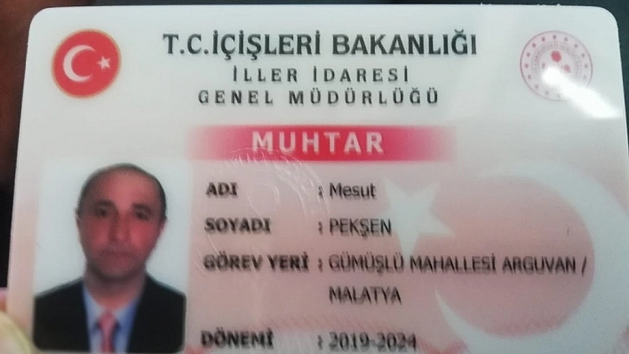 Arguvanlı muhtarlara yeni kimlik kartları dağıtıldı 